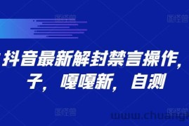 9.21抖音最新解封禁言操作，新口子，嘎嘎新，自测