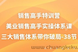 （10939期）销售-高手特训营，美业-销售高手实操体系课，三大销售体系带你破局-38节