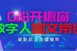 （11097期）抖音最新项目，0粉开橱窗，数字人图文带货，流量爆炸，简单操作，日入1000