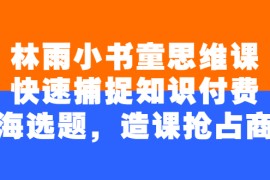 （2457期）林雨小书童思维课：快速捕捉知识付费蓝海选题，造课抢占商机