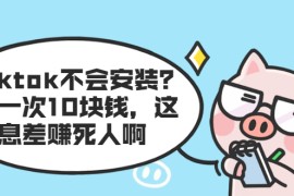 （1861期）tiktok不会安装？装一次10块钱，这信息差赚死人啊