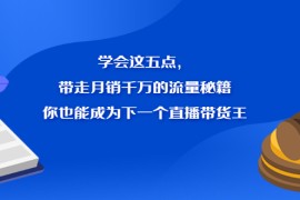 （2326期）学会这五点，带走月销千万的流量秘籍，你也能成为下一个直播带货王