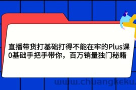 （2870期）直播带货打基础打得不能在牢的Plus课，0基础手把手带你，百万销量独门秘籍