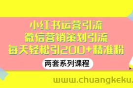 （2888期）小红书运营引流+微信营销策划引流，每天轻松引200+精准粉（两套系列课程）