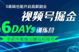 【视频号掘金营】36天手把手教做出赚钱视频号，0基础也能开启高薪副业！