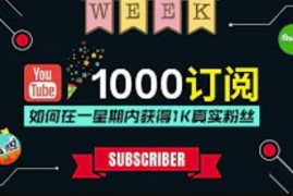 油管涨粉教程：一星期内获得1000真实粉丝，免费且快速的方法操作简单