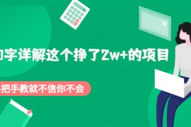 （2048期）2000字详解这个挣了2w+的项目，手把手教就不信你不会【付费文章】