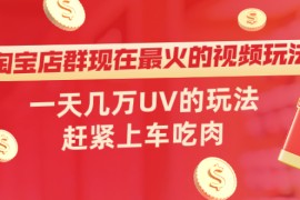 （2027期）淘宝店群现在最火的视频玩法，一天几万UV的玩法，赶紧上车吃肉！