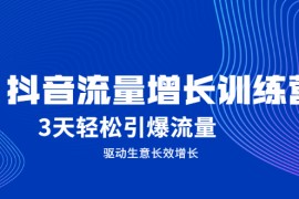 （2049期） 抖音流量增长训练营，3天轻松引爆流量，驱动生意长效增长