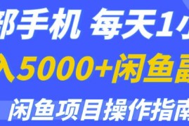 一部手机，每天1小时，月入5000+的闲鱼副业项目操作指南