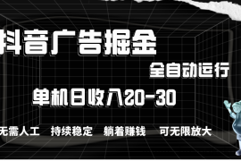 （11424期）抖音广告掘金，单机产值20-30，全程自动化操作