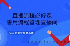 （3024期）直播流程必修课，善用流程管理直播间，让工作更合规更高效（5节视频课）