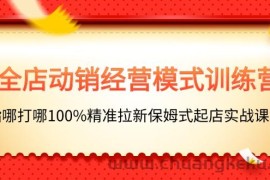 （11460期）全店动销-经营模式训练营，指哪打哪100%精准拉新保姆式起店实战课程