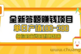 （12430期）全新答题赚钱项目，单日收入300+，全套教程，小白可入手操作