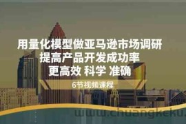 用量化模型做亚马逊市场调研，提高产品开发成功率，更高效科学准确