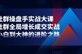 （11058期）社群-操盘手实战大课：社群 全局增长成交实战，小白到大神的进阶之路