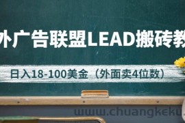 （2616期）外面卖4位数的国外广告联盟LEAD搬砖教程，日入18-100美金（教程+软件）