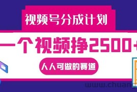 视频号分成一个视频挣2500+，全程实操AI制作视频教程无脑操作