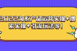 电商掌柜杨茂隆系列课程：2022淘系产品运营实操+搜索实操+引流玩法等