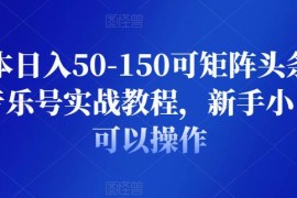 成本日入50-150可矩阵头条西瓜音乐号实战教程，新手小白也可以操作