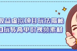 （2148期）高收益虚拟项目玩法揭秘，从0玩转高单价视频素材【视频课程】