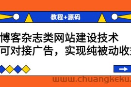 （3531期）博客杂志类网站建设技术，可对接广告，实现纯被动收益（教程+源码）