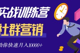 社群营销全套体系课程，助你了解什么是社群，教你快速步入月营10000+