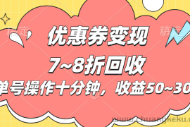 （10992期）电商平台优惠券变现，单账号操作十分钟，日收益50~300