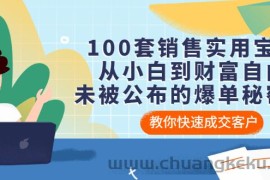 （3004期）100套销售实用宝典：从小白到财富自由，未被公布的爆单秘密！