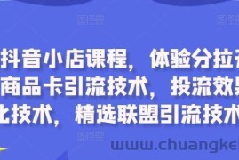 最新抖音小店课程，体验分拉升技术，商品卡引流技术，投流效果优化技术，精选联盟引流技术