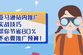 （2452期）亚马逊站内推广·实战技巧：帮你节省80%不必要推广预算！