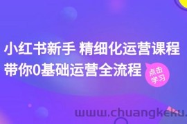 （11417期）小红书新手 精细化运营课程，带你0基础运营全流程（41节视频课）