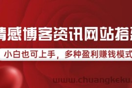 （3527期）情感博客资讯网站搭建教学，小白也可上手，多种盈利赚钱模式（教程+源码）