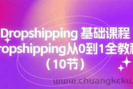 （11110期）Dropshipping 基础课程，Dropshipping从0到1全教程（10节）