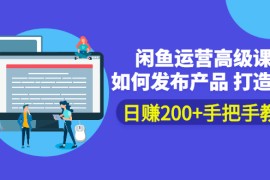 （2381期）闲鱼运营高级课程：如何发布产品 打造爆款 日赚200+手把手教学