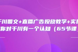 巨量千川图文+直播广告投放教学+实操经验：让你对千川有一个认知（65节课）