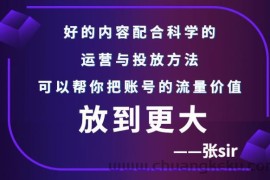 （2747期）张sir账号流量增长课，告别海王流量，让你的流量更精准