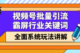 （2416期）视频号批量引流，霸屏行业关键词（基础班）全面系统玩法讲解【无水印】