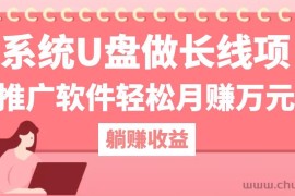 （12666期）用系统U盘做长线项目，推广软件轻松月赚万元（附制作教程+软件）