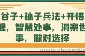 鬼谷子+孙子兵法+开悟觉醒，智慧处事，洞察世事，做对选择