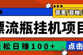 （2845期）最新版全自动脚本聊天挂机漂流瓶项目，单窗口稳定每天收益100+