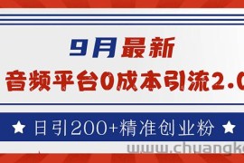 （12583期）9月最新：音频平台0成本引流，日引流200+精准创业粉