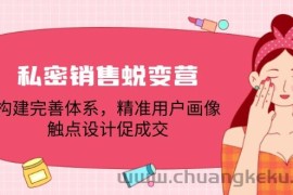 私密销售蜕变营：构建完善体系，精准用户画像，触点设计促成交