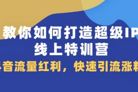 （2093期）教你如何打造超级IP线上特训营，抖音流量红利，快速引流涨粉