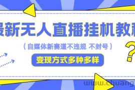 最新无人直播挂机教程，可自用可收徒，收益无上限，一天啥都不干光靠收徒变现5000+