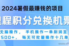 2024暑假最赚钱的兼职项目，无脑操作，一单利润300+，每天可批量操作。