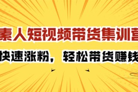 （2203期）素人短视频带货集训营：快速涨粉，轻松带货赚钱